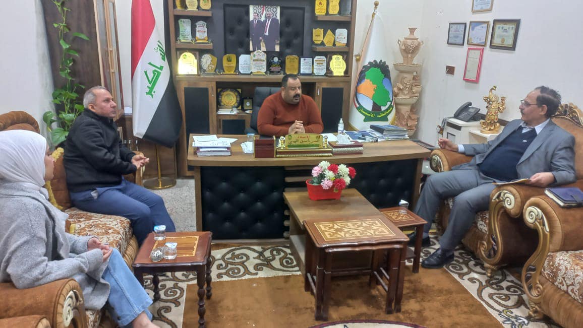 Coordination and Positive Initiatives: Meeting between Iraqi Al Hub Wa Al Salam Organization and Head of Organizations Affairs Department at Anbar Governorate's Office